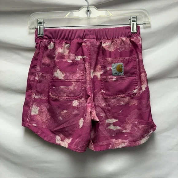 Carhartt Lightweight Ripstop Camo Pink Girls 12 Shorts - Picture 2 of 4